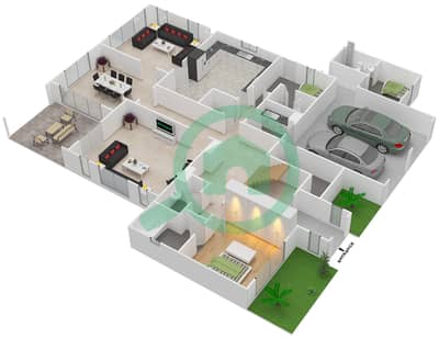 Saadiyat Beach Villas - 5 Bedroom Villa Type P Floor plan