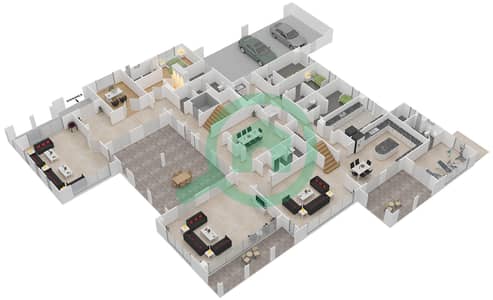 Saadiyat Beach Villas - 5 Bedroom Villa Type R Floor plan