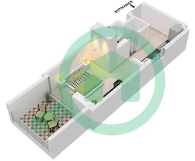 Binghatti Elite - Plano de planta de Estudio Apartamento Tipo 06