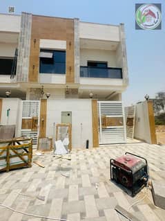 For rent: Ground floor, first floor and roof villa, first occupancy in Al-Haliyo 2, prime location, 4 master bedrooms, majlis, hall and maid's room, 9