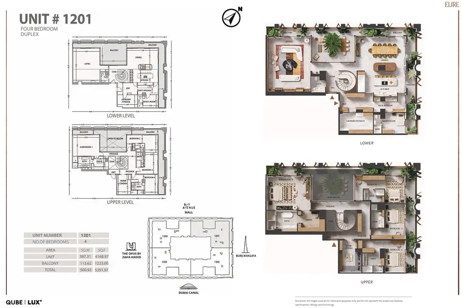 4 BR floor plan