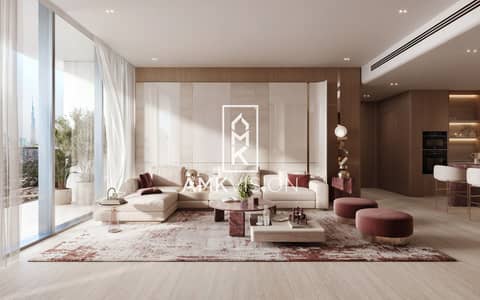 2 Bedroom Flat for Sale in Jumeirah Village Circle (JVC), Dubai - Living VIEW 03 OP01. jpg