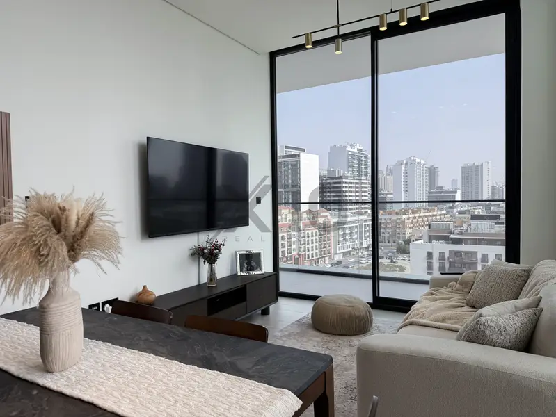 Furnished 2BR+Private Pool |Upgraded | Corner Unit in Jumeirah Village Circle (JVC)