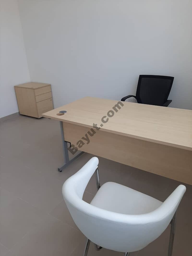 SEPARATE INDEPENDENT OFFICE WITH BRAND NEW FUNITURE AND FACILITIES FIRST TIME IN AL QUOZ READY TO MOVE