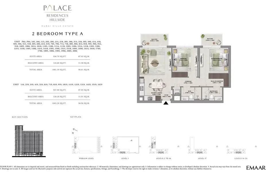 2 BR floor plan