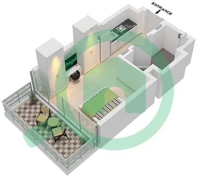 Azizi Raffi - Studio Apartment Type/unit 1B / UNIT 5 FLOOR 2 Floor plan
