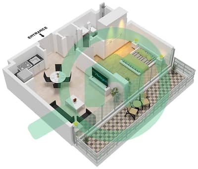 Azizi Raffi - 1 Bedroom Apartment Type/unit 1A / UNIT 9 FLOOR 2 Floor plan