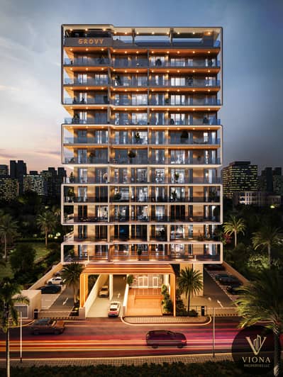1 Schlafzimmer Wohnung zum zum Verkauf in Dubai Land Residence Complex (DLRC), Dubai - NIGHT VIEW_Cam_01. jpg