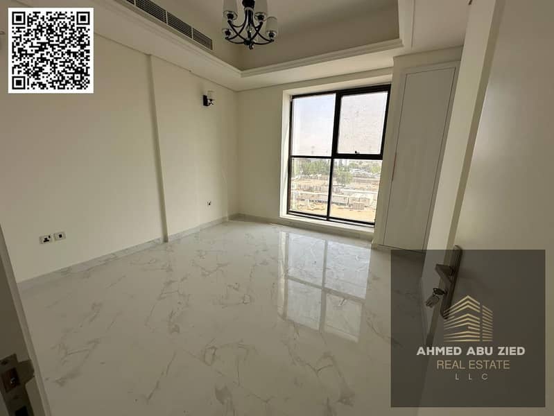 The most luxurious and prestigious apartment for annual rent, first occupancy, in Ajman, Al Tallah area. 3 bedrooms, living room + majlis, 3 bathrooms