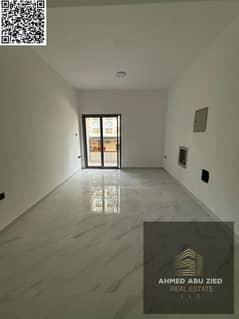 Brand new 1BR apartment for annual rent in Al Karama, Ajman – master bedroom, balcony with open view, near Ajman Corniche, modern finishing, prime lo
