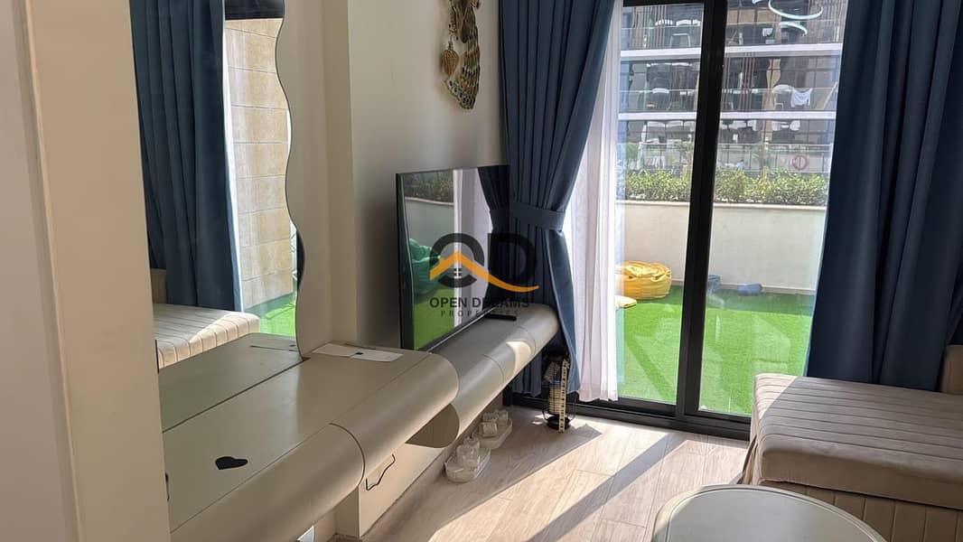 Luxury Fully Furnished Studio | Pool View | Huge Terrace | Chiller Free |