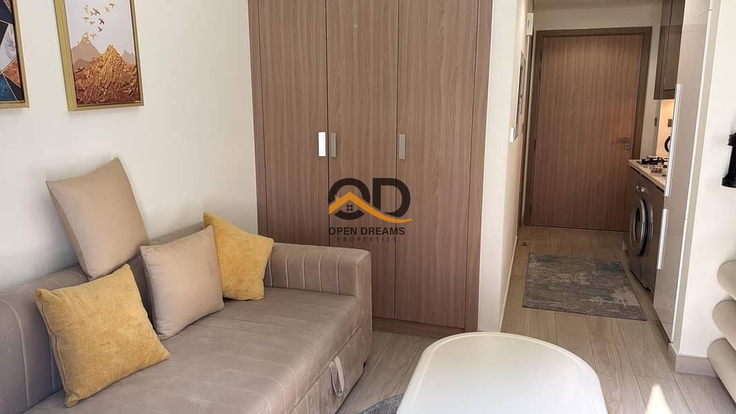 Luxury Fully Furnished Studio | Pool View | Huge Terrace | Chiller Free |