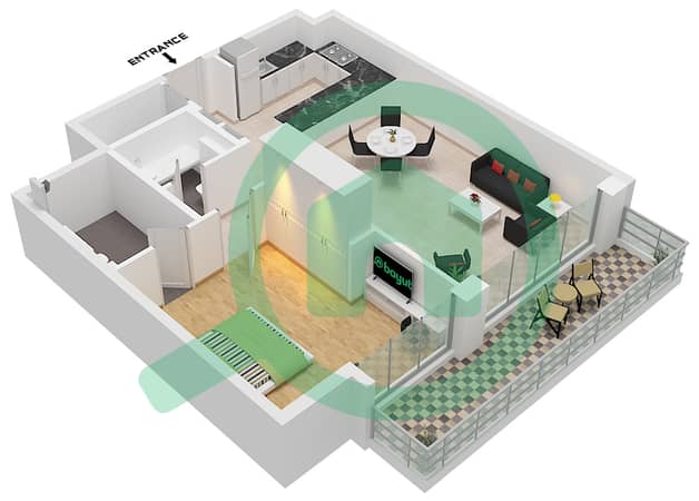 Type B1-1B Unit 1 Floor 2,8