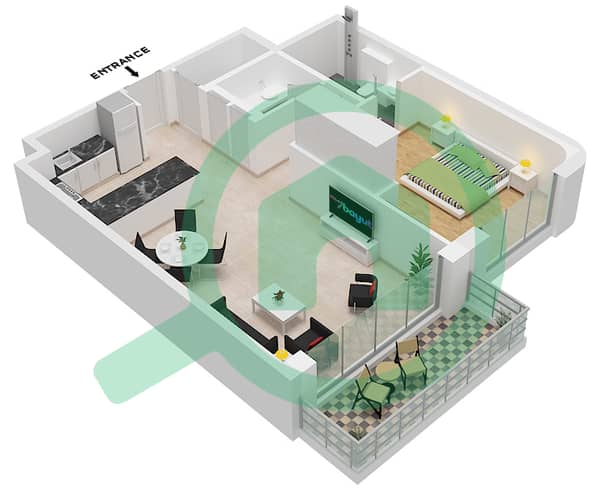 Type B1-1G Unit 6 Floor 3-4
Unit 1,6 Floor 6-7
Unit 5 Floor 9-11 Type B1-1G Unit 6 Floor 3-4
Unit 1,6 Floor 6-7
Unit 5 Floor 9-11