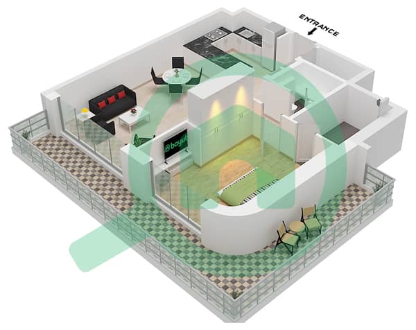 Type B1-1J Unit 5 Floor 8