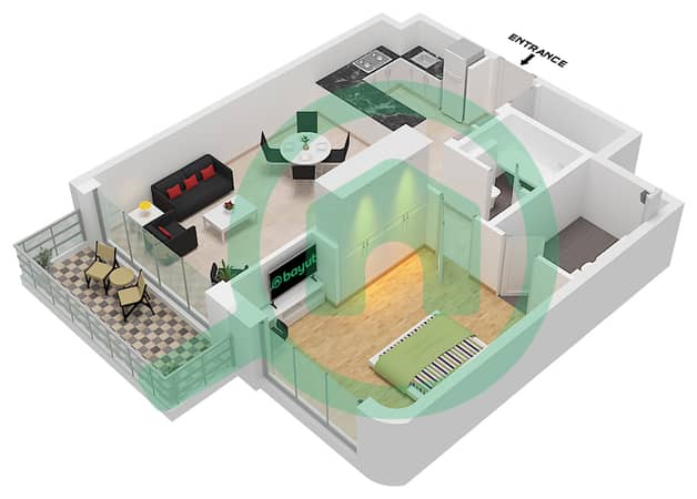 Type B1-1K Unit 1 Floor 11 Type B1-1K Unit 1 Floor 11