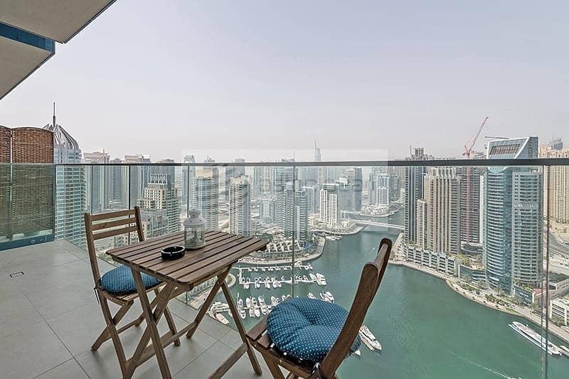 Fully Furnished 1 Bed With Full Marina View