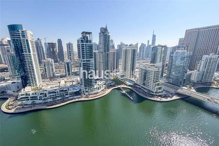 2 Bedroom Apartment for Rent in Dubai Marina, Dubai - Full Marina View | Furnished | Chiller Free