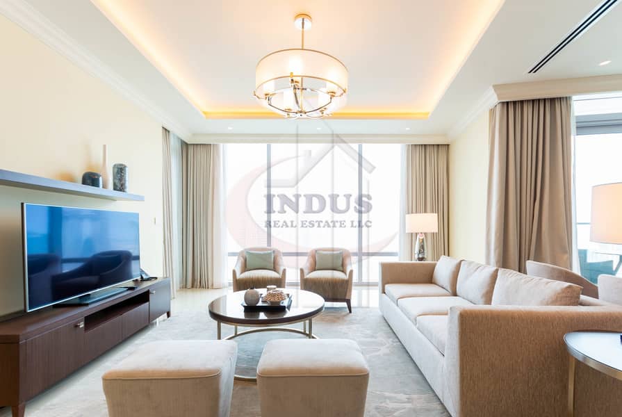 Luxury|Burj and Fountain View|3BR+M| Serviced Apt