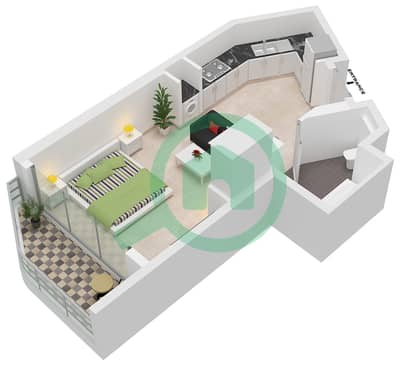 Bayviews - Studio Apartment Type/unit 1 / UNIT 2,10 FLOOR 1-14 Floor plan Bayviews - Studio Apartment Type/unit 1 / UNIT 2,10 FLOOR 1-14 Floor plan