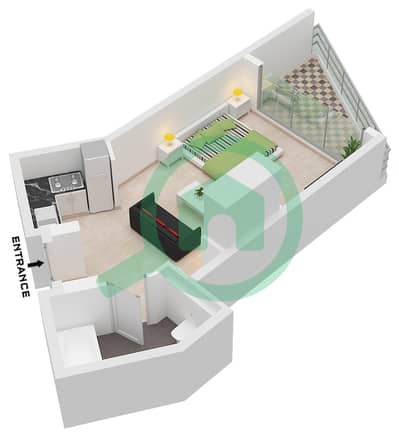Bayviews - Studio Apartment Type/unit 2 / UNIT 3,11 FLOOR 1-11 Floor plan Bayviews - Studio Apartment Type/unit 2 / UNIT 3,11 FLOOR 1-11 Floor plan