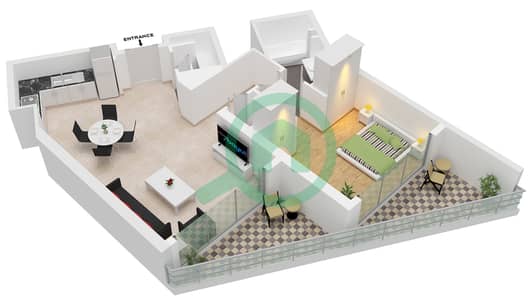 Bayviews - 1 Bedroom Apartment Type/unit 1 / UNIT 4,6 FLOOR PODIUM Floor plan Bayviews - 1 Bedroom Apartment Type/unit 1 / UNIT 4,6 FLOOR PODIUM Floor plan