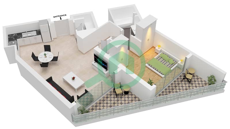 South(Type 1 Unit 4,5,6 Floor Podium, Unit 6,8,9,11,12 Floor 1-9, Unit 4,6,7,9,10 Floor 12-13, Unit 4,6,8,9,11,12 Floor 10,11, Unit 3,5,6,8,9 Floor 14) North(Type 1 Unit 4,8 Floor 1, Unit 4,10 Floor 2-13, Unit 5,9 Floor 14-17)