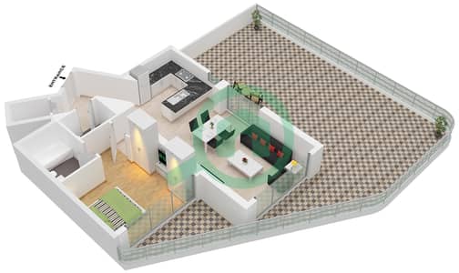 Bayviews - 1 Bedroom Apartment Type/unit 3 / UNIT 1 FLOOR 10-13 Floor plan Bayviews - 1 Bedroom Apartment Type/unit 3 / UNIT 1 FLOOR 10-13 Floor plan