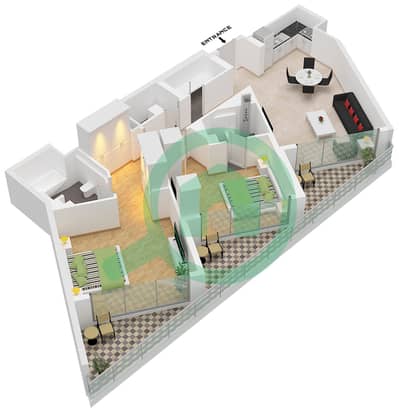 Bayviews - 2 Bedroom Apartment Type/unit 1 / UNIT 2,3 FLOOR PODIUM Floor plan Bayviews - 2 Bedroom Apartment Type/unit 1 / UNIT 2,3 FLOOR PODIUM Floor plan