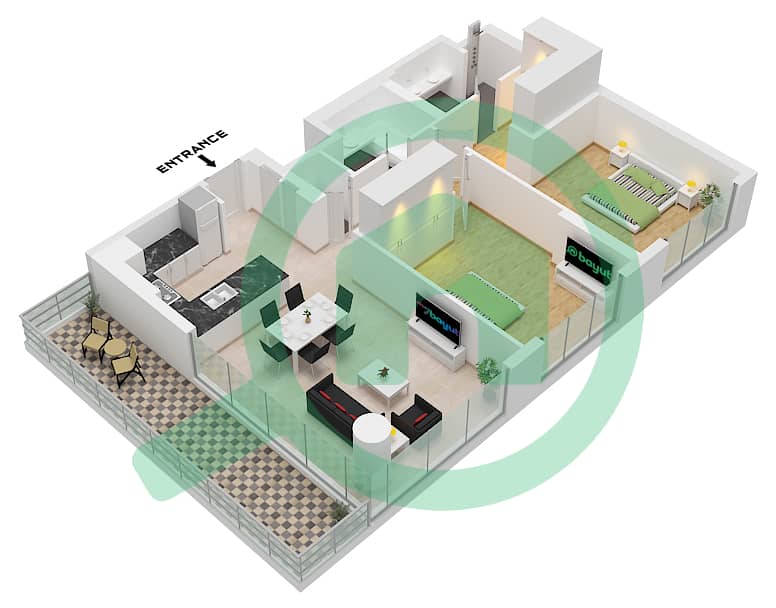 Type A (A.1) Unit 5 Floor 1
Unit 6 Floor 2-7 Tower A - 2 Bedroom Apartment Type/unit A,A.1/UNIT 5,6 FLOOR 1-7 Floor plan Type A (A.1) Unit 5 Floor 1
Unit 6 Floor 2-7 interactive3D
