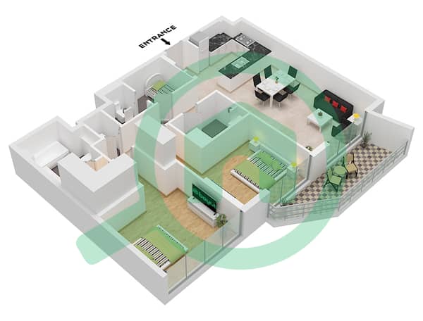 Type B (B.3) Unit 12 Floor 2-7 Type B (B.3) Unit 12 Floor 2-7