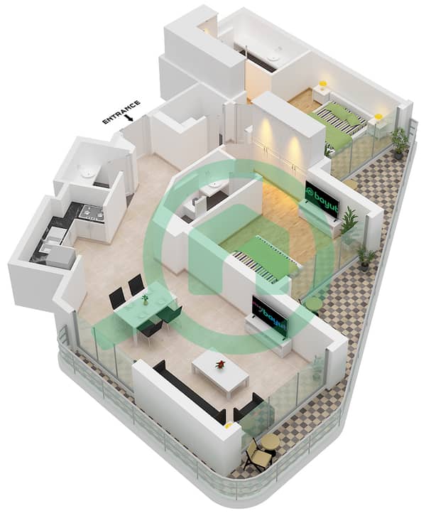 Type 2 Unit 1 Floor Podium,
Unit 1,2 Floor 1-7 Type 2 Unit 1 Floor Podium,
Unit 1,2 Floor 1-7