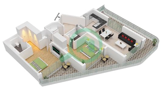 Bayviews - 2 Bedroom Apartment Type/unit 4 / UNIT 1 FLOOR 8-9 Floor plan Bayviews - 2 Bedroom Apartment Type/unit 4 / UNIT 1 FLOOR 8-9 Floor plan