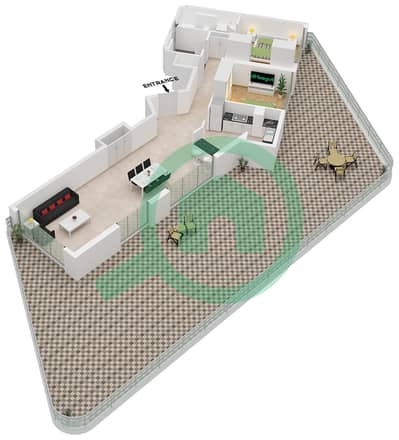 Bayviews - 2 Bedroom Apartment Type/unit 5 / UNIT 1 FLOOR 14 Floor plan Bayviews - 2 Bedroom Apartment Type/unit 5 / UNIT 1 FLOOR 14 Floor plan