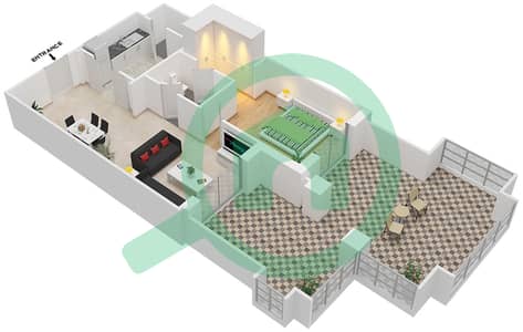 Reehan 3 - 1 Bedroom Apartment Unit 1 FLOOR-1 Floor plan