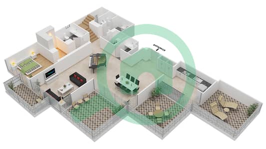 LIV Residence - 4 Bedroom Penthouse Unit 3 Floor plan