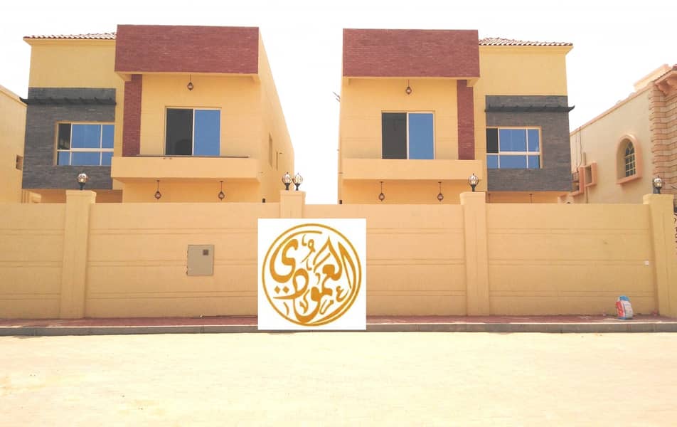 2 villa for sale on the street directly modern Emirati design finishing Super Deluxe freehold