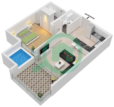 Lazord by LAPIS - 1 Bedroom Apartment Type/unit 2 / UNIT 1,4 FLOOR 1 Floor plan