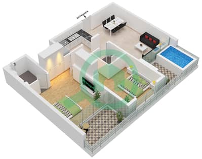 Lazord by LAPIS - 2 Bedroom Apartment Type/unit 1 / UNIT 5,12 FLOOR 1 Floor plan