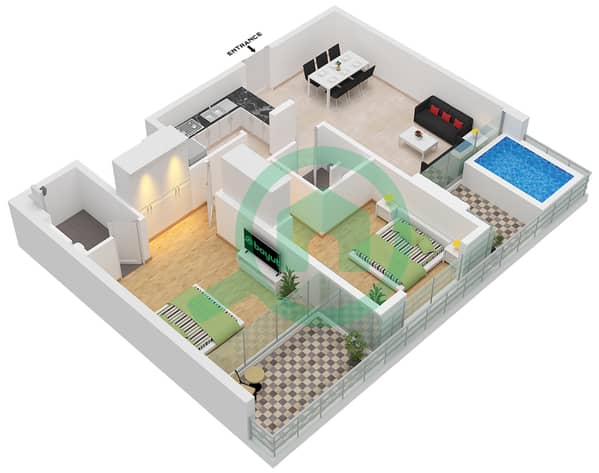 Type 1 Unit 5,12 Floor 1