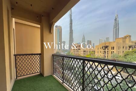 2 Bedroom Apartment for Rent in Downtown Dubai, Dubai - Burj Views | Study | Unfurnished