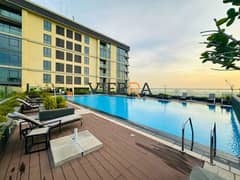 شقة غرفتين نوم + غرفة غسيل | إطلالة جزئية على البحر | متاحة الآن