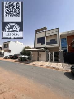 Furnished villa for rent in Al Yasmin, Ajman. 5 bedrooms, living room, majlis, kitchen with maid's room.