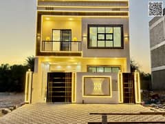 Direct from the owner, including ownership fees, a villa from the most luxurious villas in Ajman, personally built and finished, super deluxe, with ve