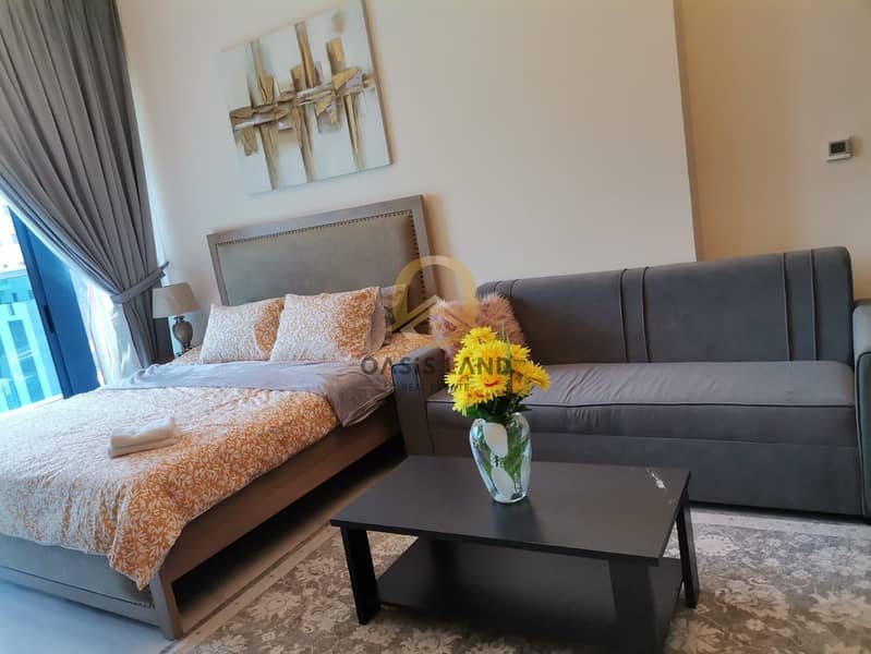 Spacious Fully Furnished Studio for Rent in Jumeirah Village Circle | Bright Layout | Modern Finishing | Pool & Gym | Ready to Move In