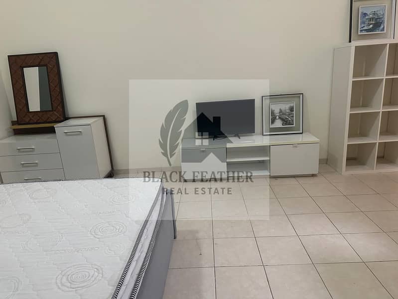 6 CHEQS FULLY FURNISHED STUDIO NEXT TO CARREFOUR AND METRO