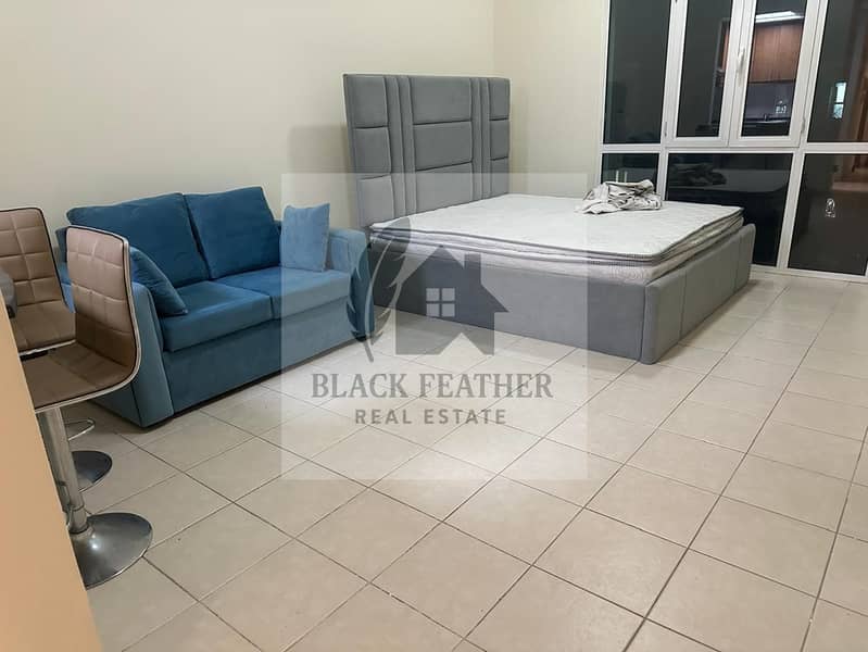 6 CHEQS FULLY FURNISHED STUDIO NEXT TO CARREFOUR AND METRO