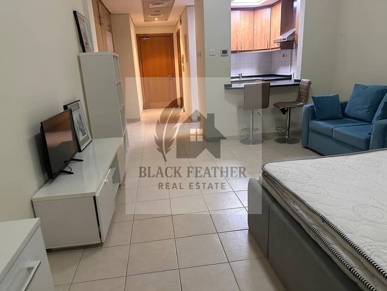 6 CHEQS FULLY FURNISHED STUDIO NEXT TO CARREFOUR AND METRO