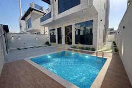 For Sale – Exceptionally Luxurious Villa with Private Pool in Ajman's Most Prestigious Area | 5,500 sq ft Built-up Area | 7 Master Bedrooms + Roof | P