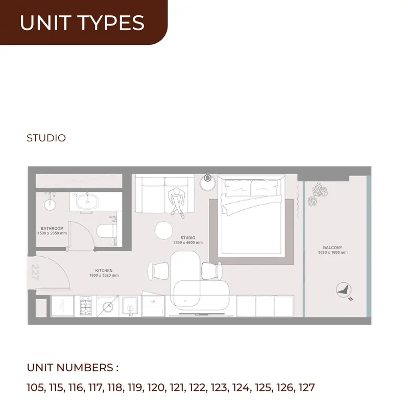 0 BR floor plan